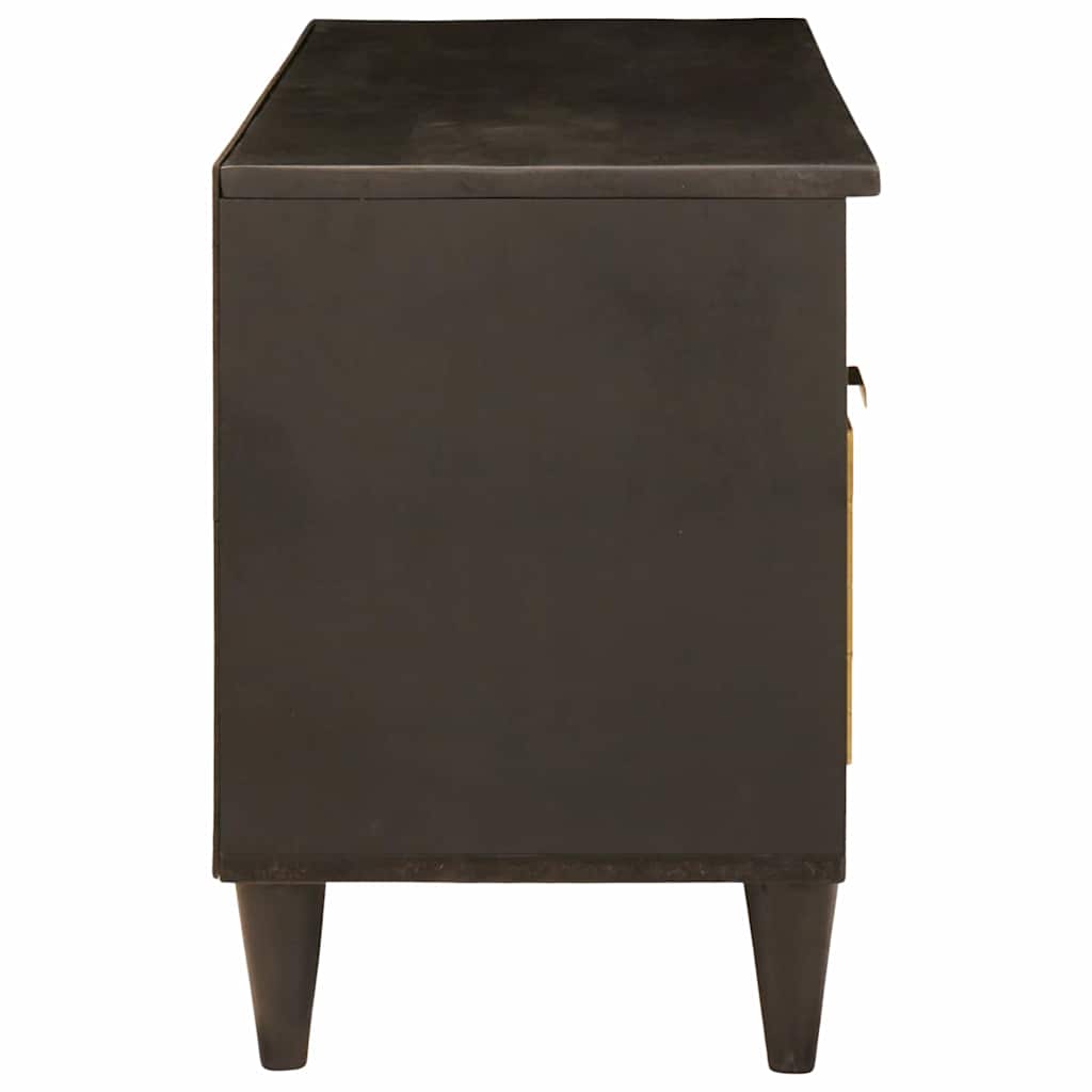 vidaXL TV Cabinet Black and Gold 100 x 33 x 46 cm Engineered wood