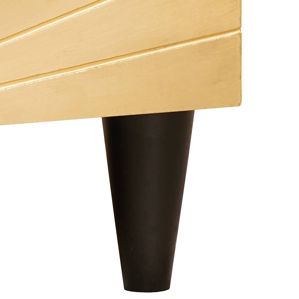 vidaXL TV Cabinet Black and Gold 80 x 33 x 46 cm Engineered wood