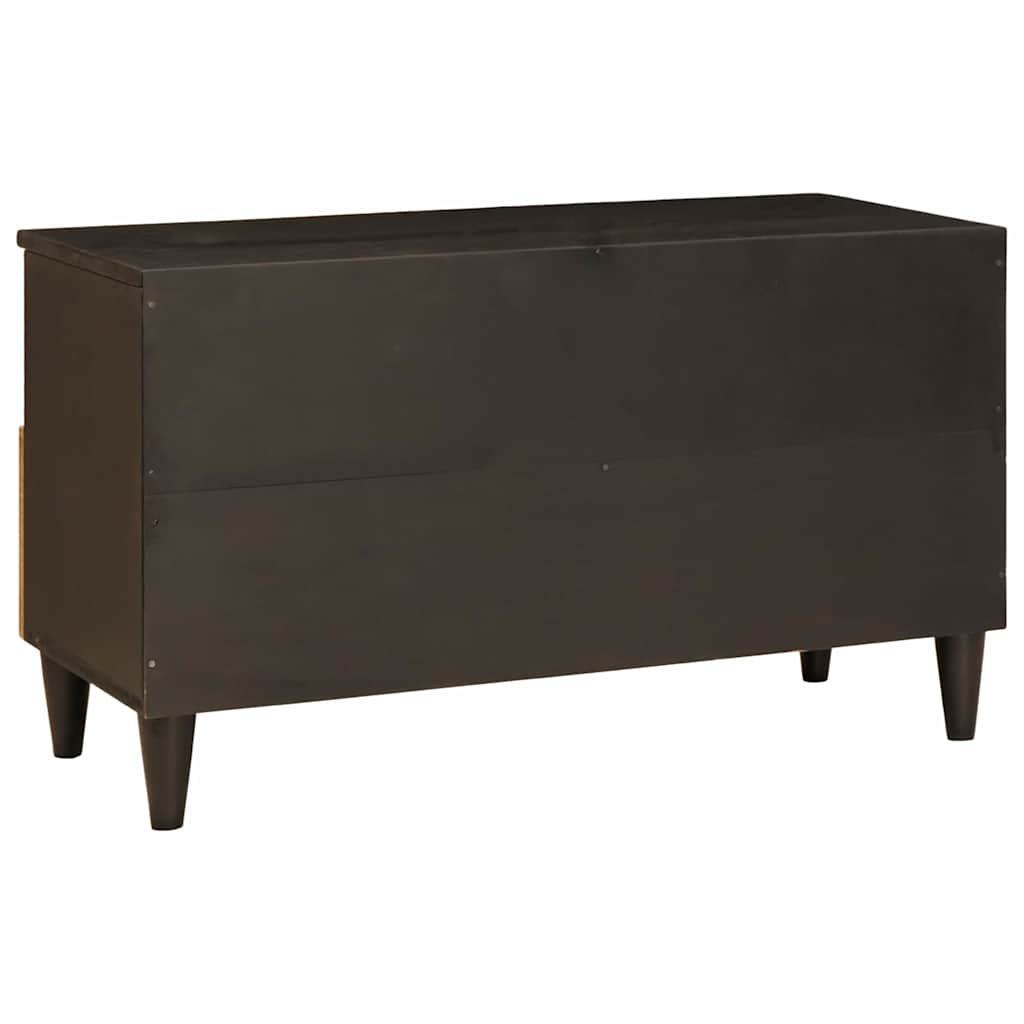 vidaXL TV Cabinet Black and Gold 80 x 33 x 46 cm Engineered wood