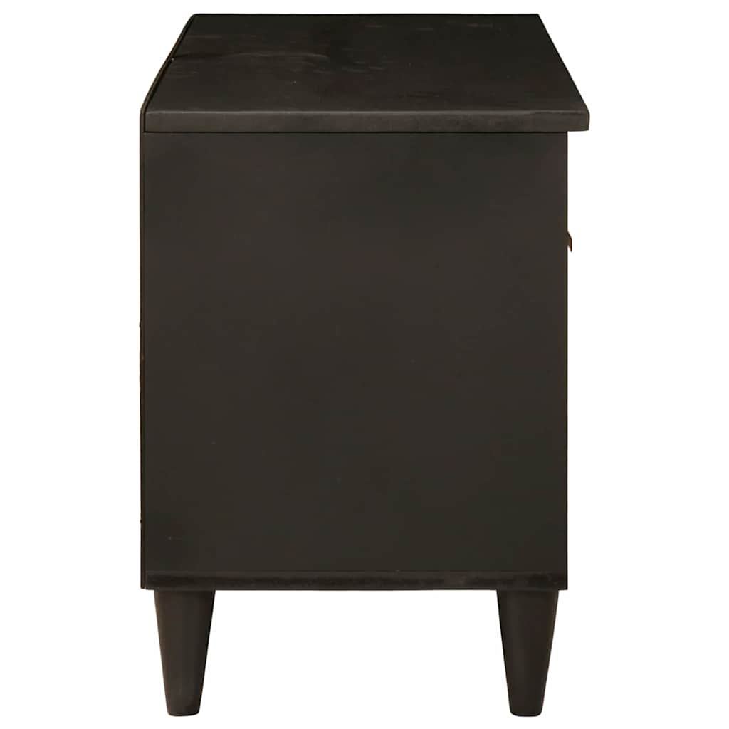 vidaXL TV Cabinet Black and Gold 80 x 33 x 46 cm Engineered wood