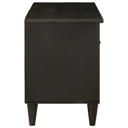 vidaXL TV Cabinet Black and Gold 80 x 33 x 46 cm Engineered wood