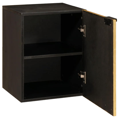 vidaXL Bathroom Cabinet with Shelf Black and Gold 38 x 33 x 48 cm