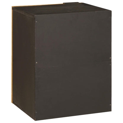 vidaXL Bathroom Cabinet with Shelf Black and Gold 38 x 33 x 48 cm