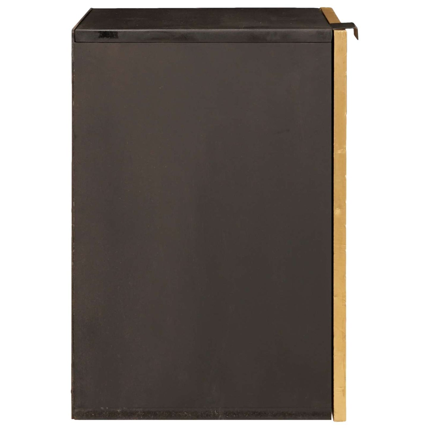 vidaXL Bathroom Cabinet with Shelf Black and Gold 38 x 33 x 48 cm