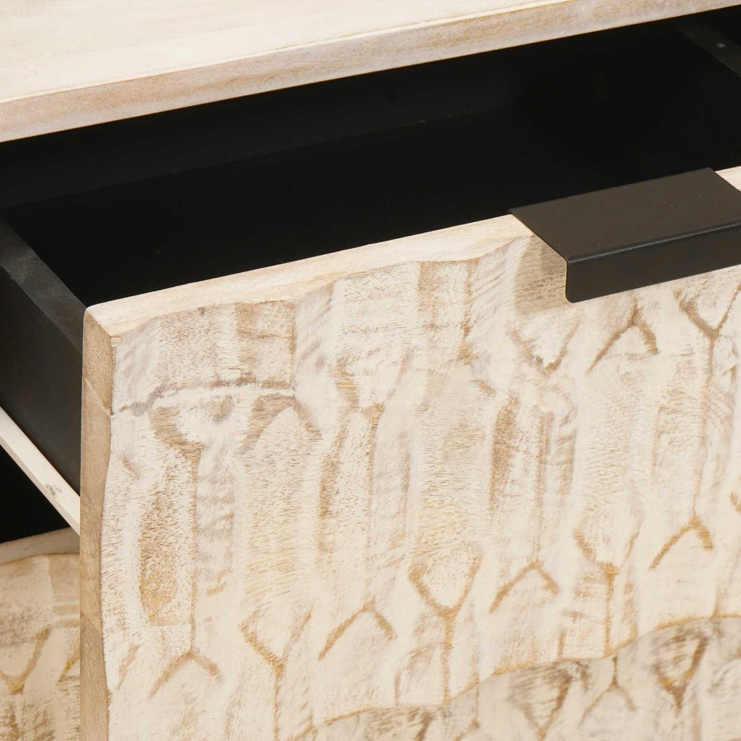 vidaXL Bedside Cabinet White 40 x 33 x 46 cm Solid Mango Wood