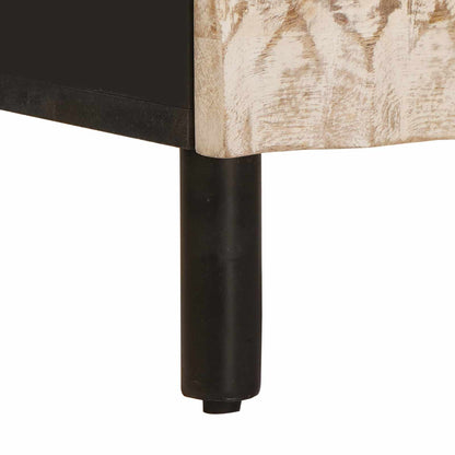vidaXL Bedside Cabinet 2 pcs White 40 x 33 x 46 cm Solid Mango Wood