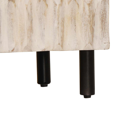 vidaXL Sideboard White Wash Finish 60 x 33 x 75 cm Solid Mango Wood