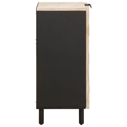 vidaXL Sideboard White Wash Finish 60 x 33 x 75 cm Solid Mango Wood