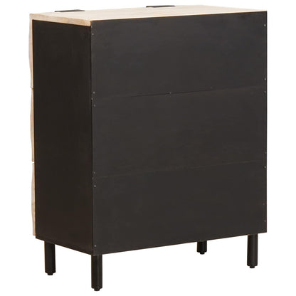 vidaXL Sideboard White Wash Finish 60 x 33 x 75 cm Solid Mango Wood