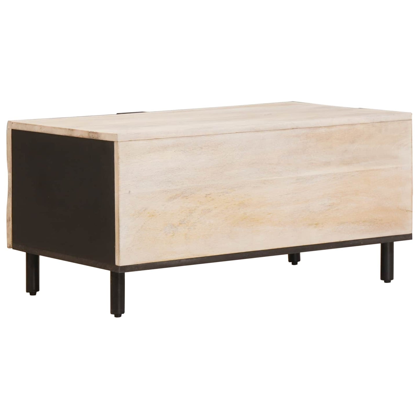 vidaXL Coffee Table White 80 x 50 x 40 cm Solid Mango Wood