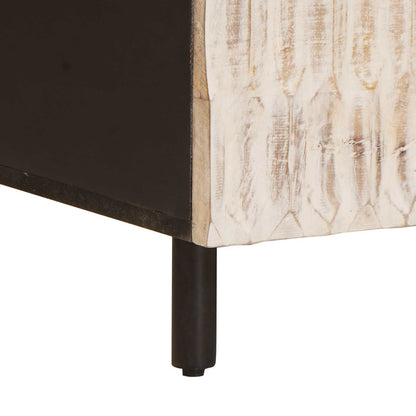 vidaXL Coffee Table White 80 x 50 x 40 cm Solid Mango Wood