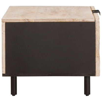 vidaXL Coffee Table White 80 x 50 x 40 cm Solid Mango Wood