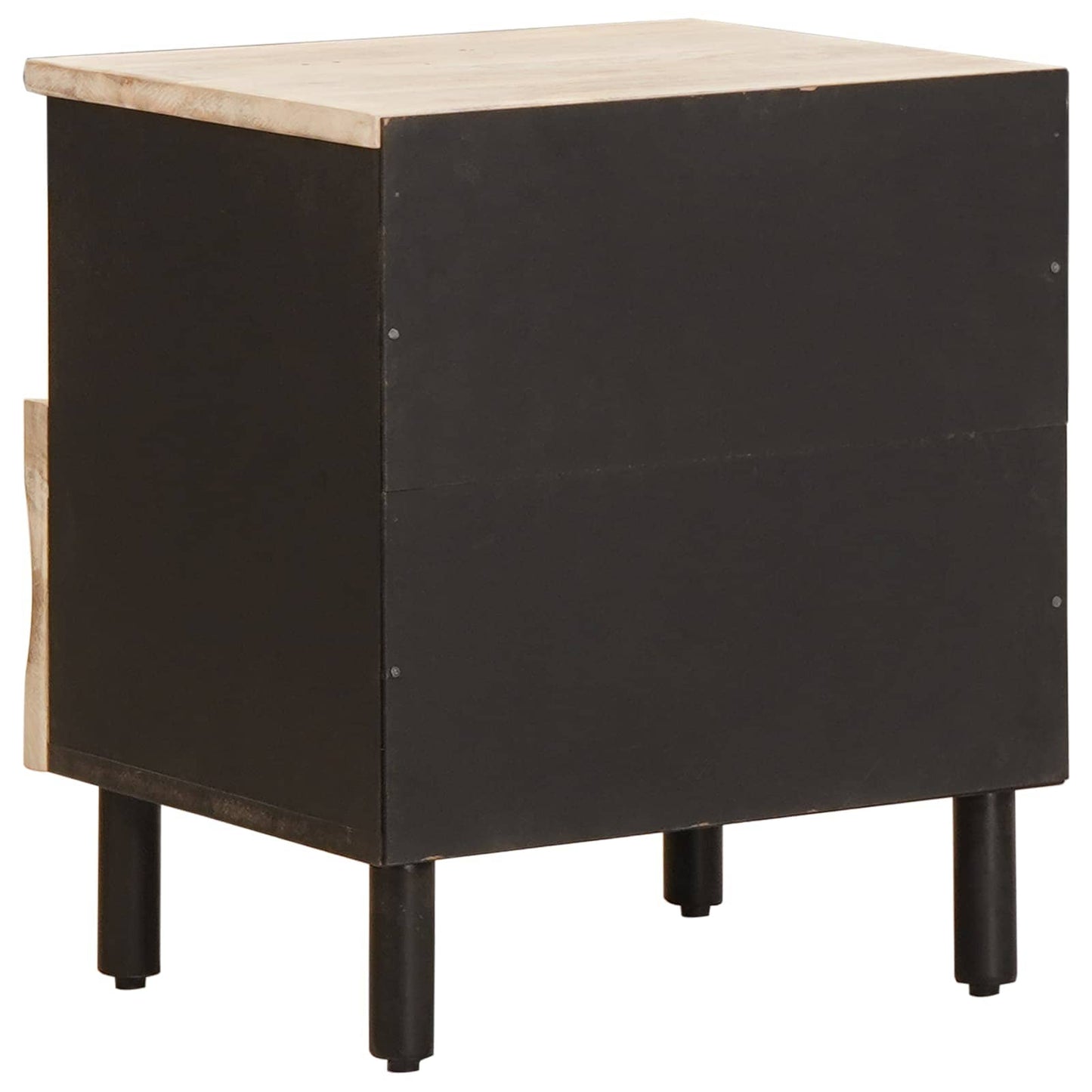 vidaXL Bedside Cabinet 2 pcs White 40 x 33 x 46 cm Solid Mango Wood