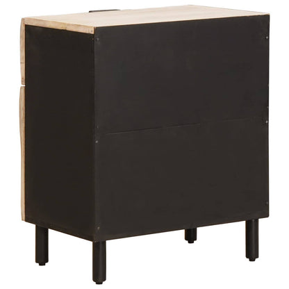 vidaXL Bedside Cabinet White 50 x 33 x 60 cm Solid Mango Wood