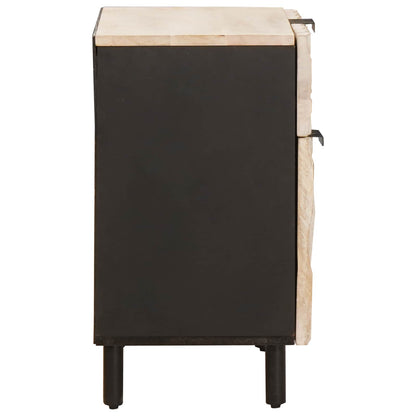 vidaXL Bedside Cabinet White 50 x 33 x 60 cm Solid Mango Wood