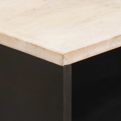 vidaXL Bedside Cabinet White 50 x 33 x 60 cm Solid Mango Wood