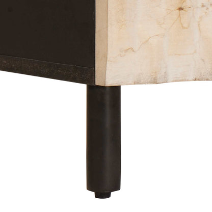 vidaXL Bedside Cabinet White 50 x 33 x 60 cm Solid Mango Wood