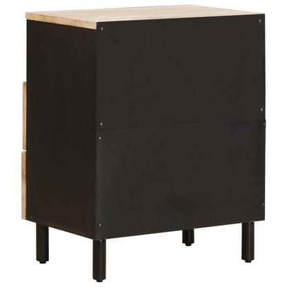 vidaXL Bedside Cabinet White 50 x 33 x 60 cm Solid Mango Wood