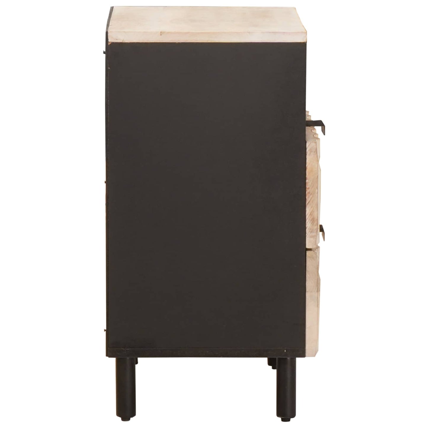 vidaXL Bedside Cabinet White 50 x 33 x 60 cm Solid Mango Wood