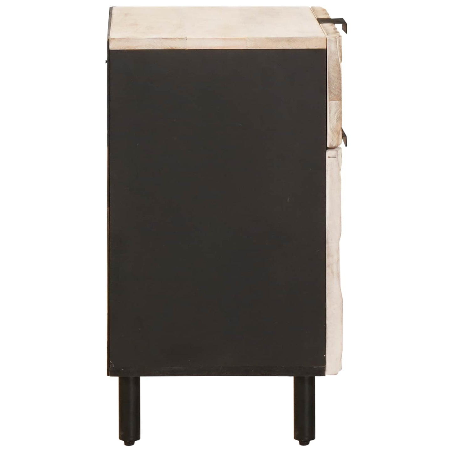 vidaXL Bedside Cabinet White 50 x 33 x 60 cm Solid Mango Wood
