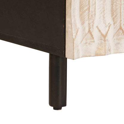 vidaXL Coffee Table with Drawer White 80 x 54 x 40 cm Solid Mango Wood