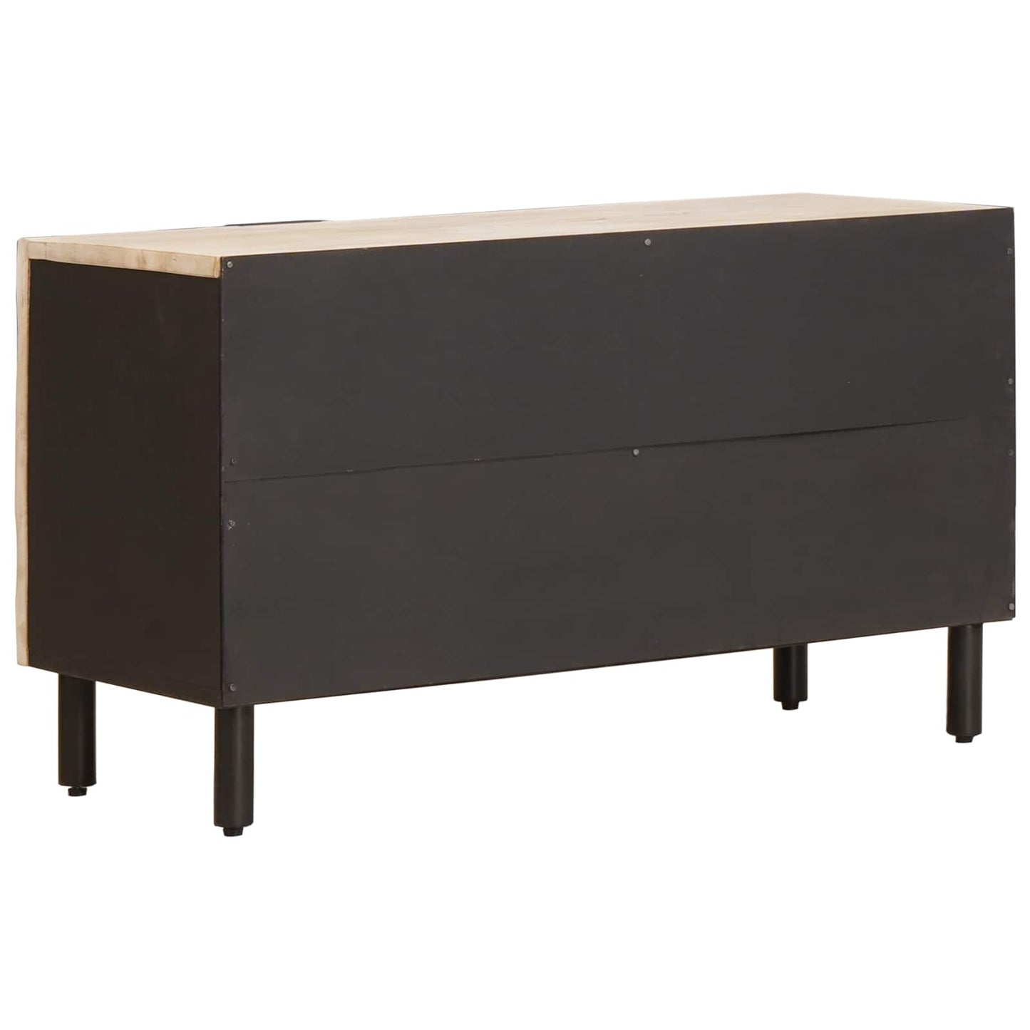 vidaXL TV Cabinet White Wash Finish 80 x 33 x 46 cm Solid Mango Wood