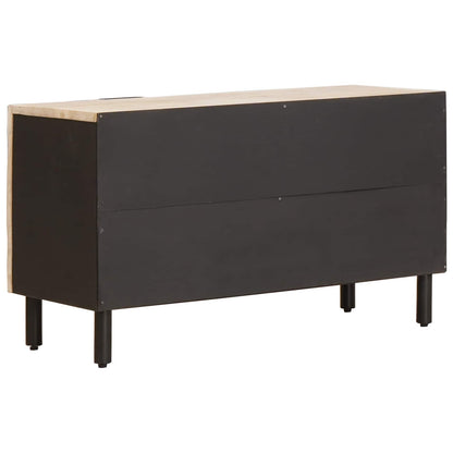 vidaXL TV Cabinet White Wash Finish 80 x 33 x 46 cm Solid Mango Wood