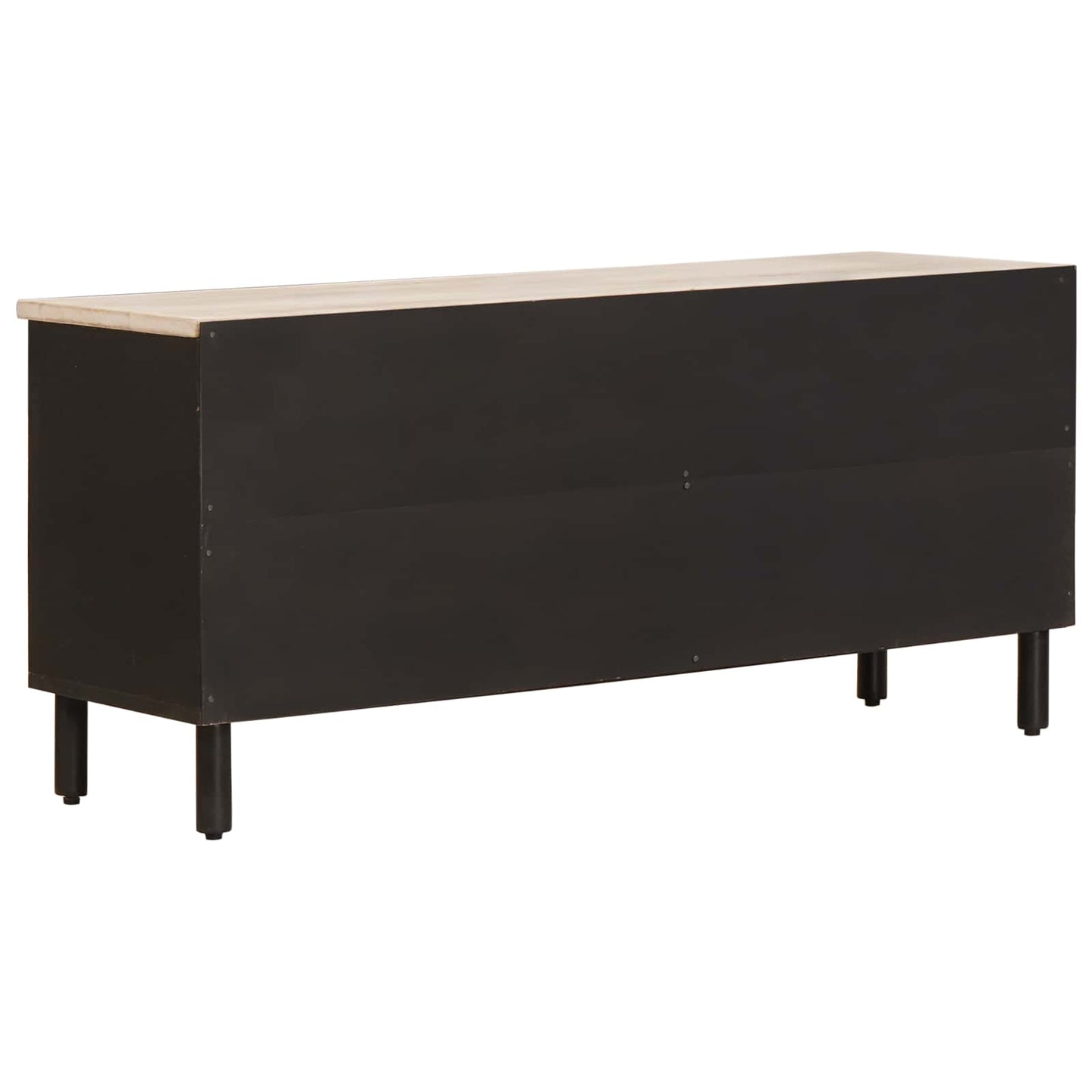 vidaXL TV Cabinet White Wash Finish 100 x 33 x 46 cm Solid Mango Wood