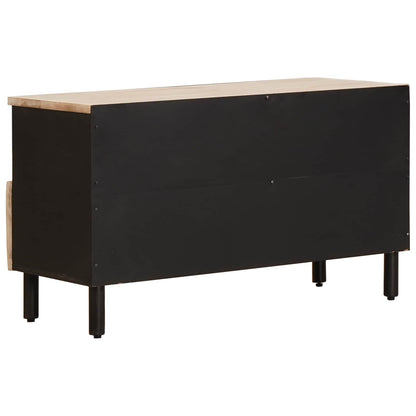 vidaXL TV Cabinet White Wash Finish 80 x 33 x 46 cm Solid Mango Wood