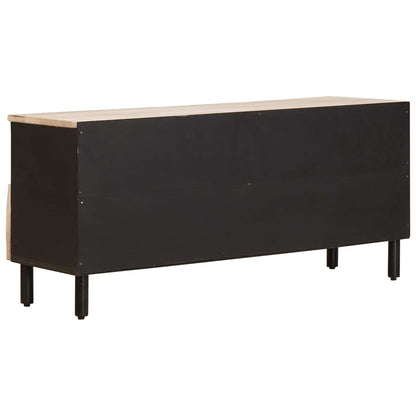 vidaXL TV Cabinet White Wash Finish 100 x 33 x 46 cm Solid Mango Wood