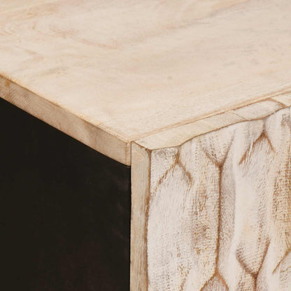 vidaXL Bathroom Sink Cabinet White 62 x 33 x 58 cm Solid Mango Wood