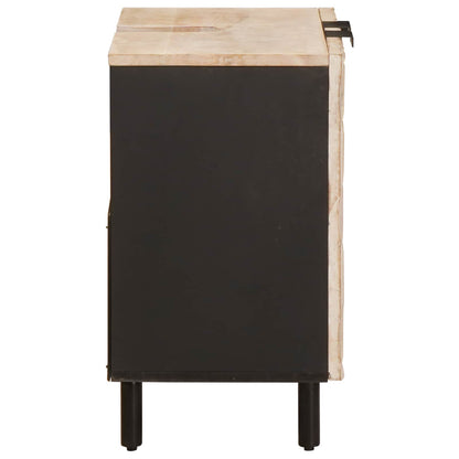vidaXL Bathroom Sink Cabinet White 62 x 33 x 58 cm Solid Mango Wood