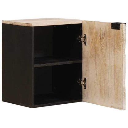 vidaXL Bathroom Hanging Cabinet White 38 x 33 x 48 cm Solid Mango Wood
