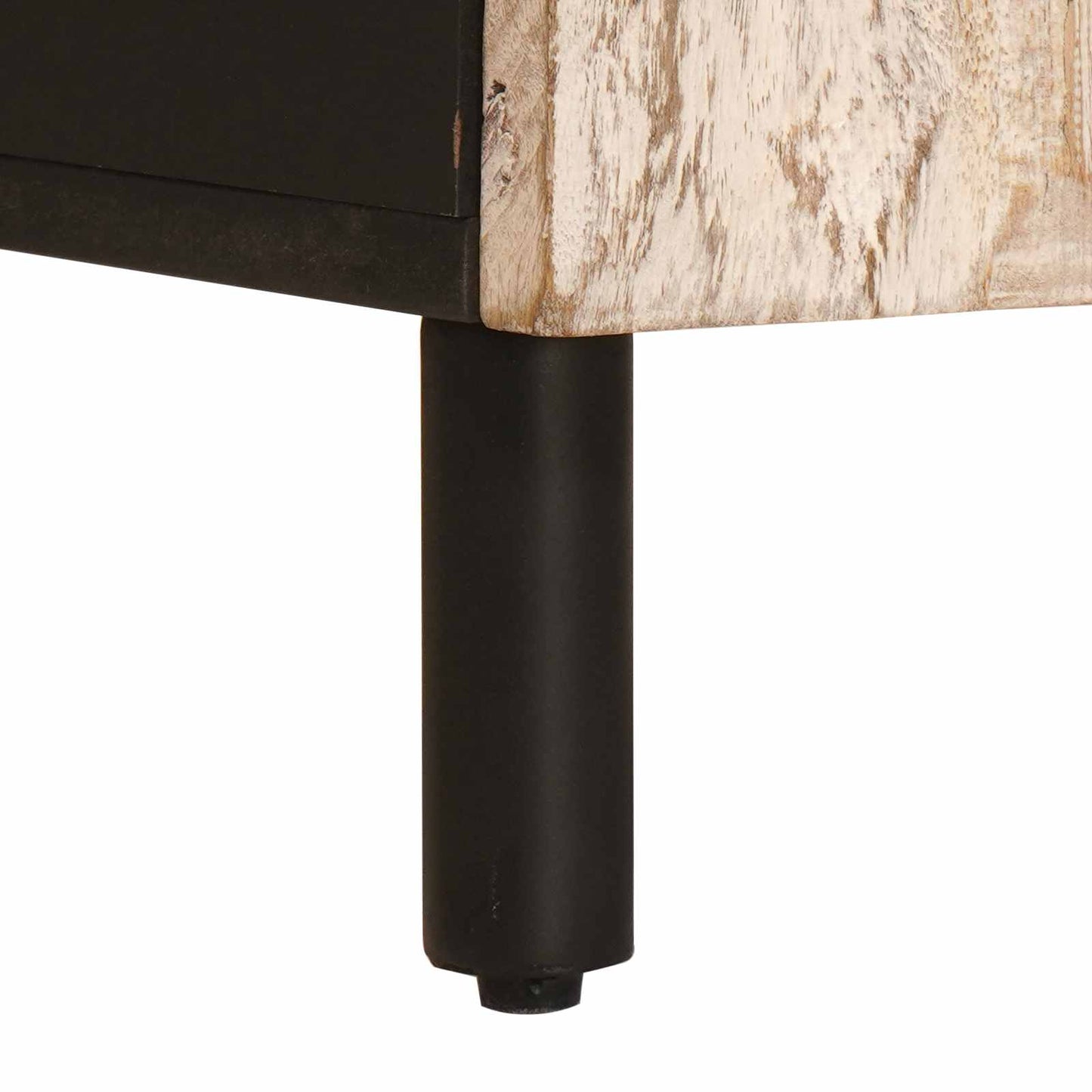 vidaXL Bathroom Cabinet White 38 x 33 x 58 cm Solid Mango Wood