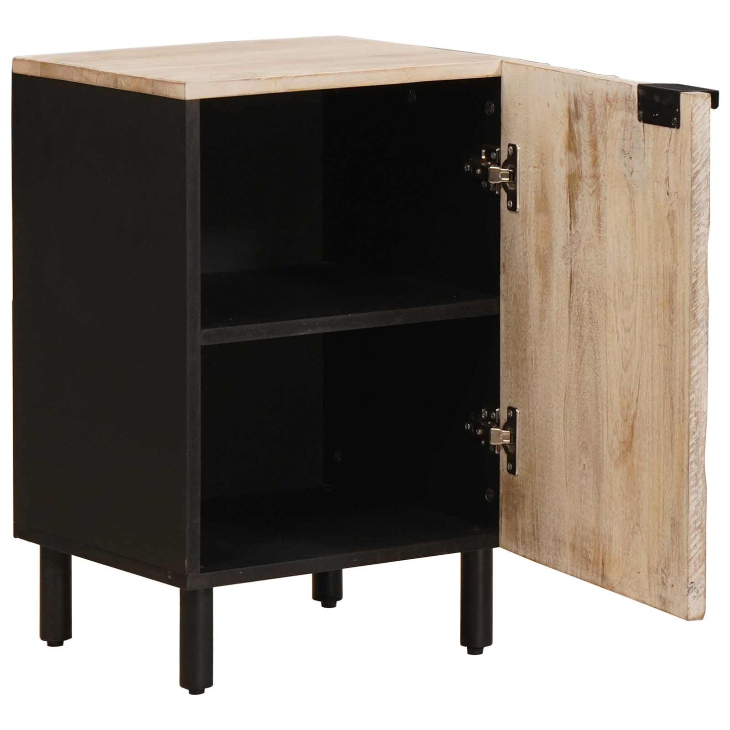vidaXL Bathroom Cabinet White 38 x 33 x 58 cm Solid Mango Wood