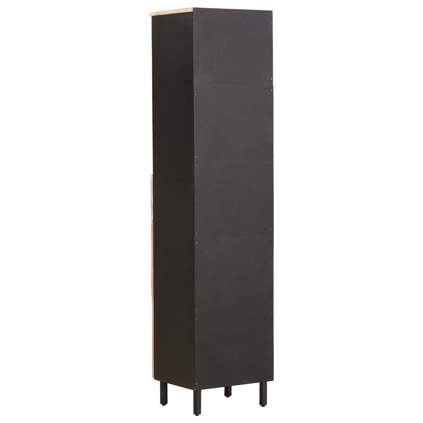 vidaXL Bathroom Cabinet with Shelf Black and White 38 x 33 x 160 cm