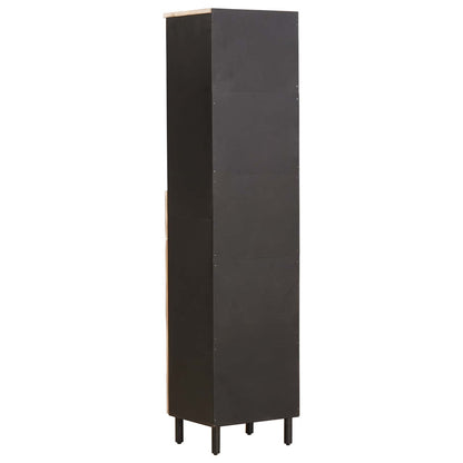 vidaXL Bathroom Cabinet with Shelf Black and White 38 x 33 x 160 cm