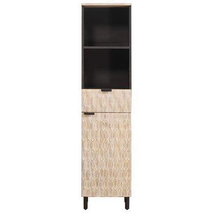 vidaXL Bathroom Cabinet with Shelf Black and White 38 x 33 x 160 cm