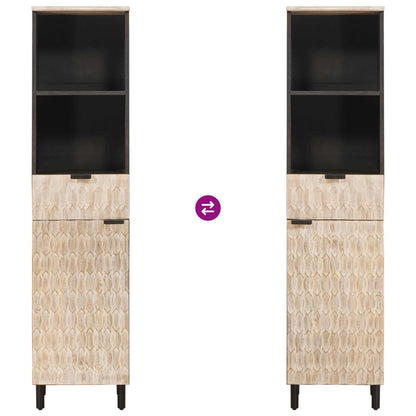 vidaXL Bathroom Cabinet with Shelf Black and White 38 x 33 x 160 cm