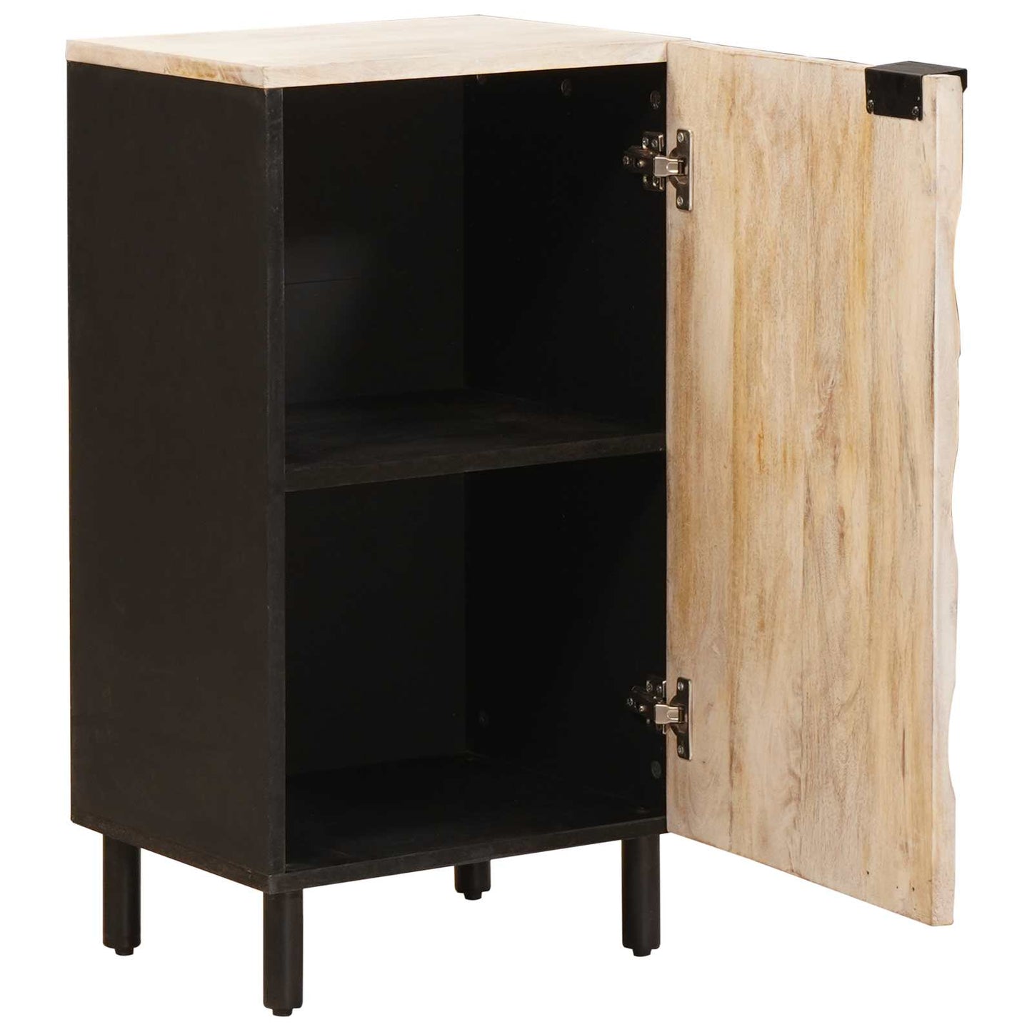 vidaXL Sideboard White Wash Finish 40 x 33 x 75 cm Solid Mango Wood
