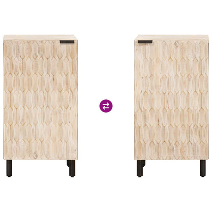 vidaXL Sideboard White Wash Finish 40 x 33 x 75 cm Solid Mango Wood