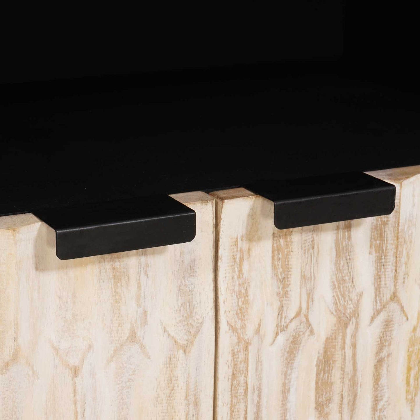 vidaXL Sideboard White Wash Finish 60 x 33 x 75 cm Solid Mango Wood