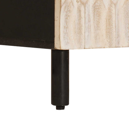 vidaXL Sideboard White Wash Finish 60 x 33 x 75 cm Solid Mango Wood