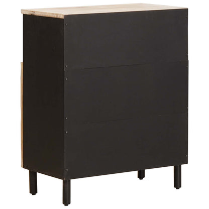 vidaXL Sideboard White Wash Finish 60 x 33 x 75 cm Solid Mango Wood