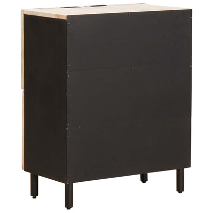 vidaXL Sideboard White Wash Finish 60 x 33 x 75 cm Solid Mango Wood
