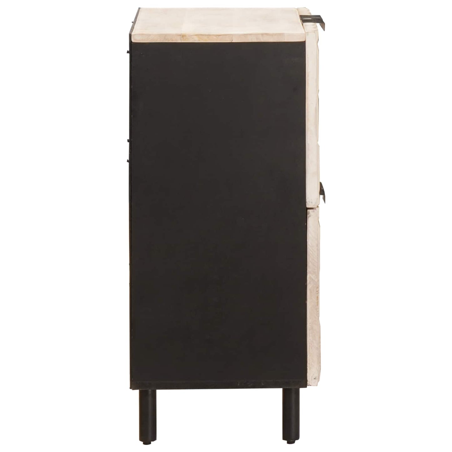 vidaXL Sideboard White Wash Finish 60 x 33 x 75 cm Solid Mango Wood