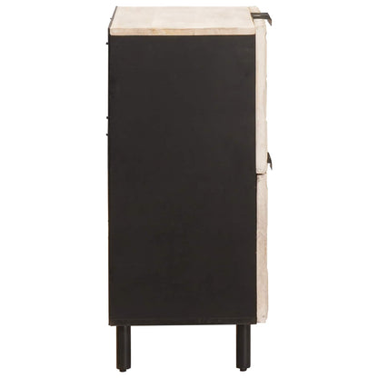 vidaXL Sideboard White Wash Finish 60 x 33 x 75 cm Solid Mango Wood