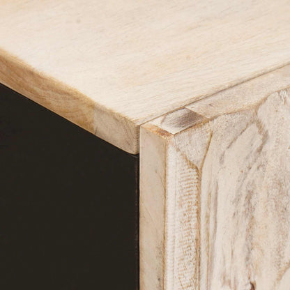 vidaXL Sideboard White Wash Finish 90 x 33 x 75 cm Solid Mango Wood