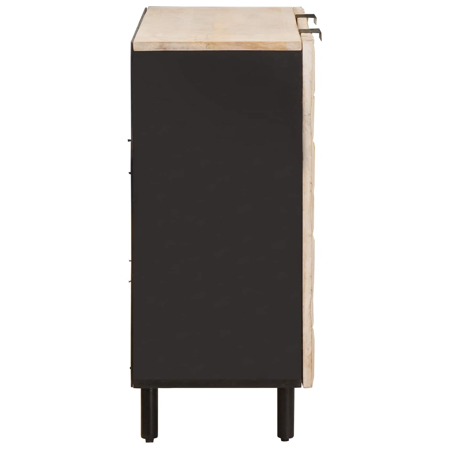 vidaXL Sideboard White Wash Finish 90 x 33 x 75 cm Solid Mango Wood
