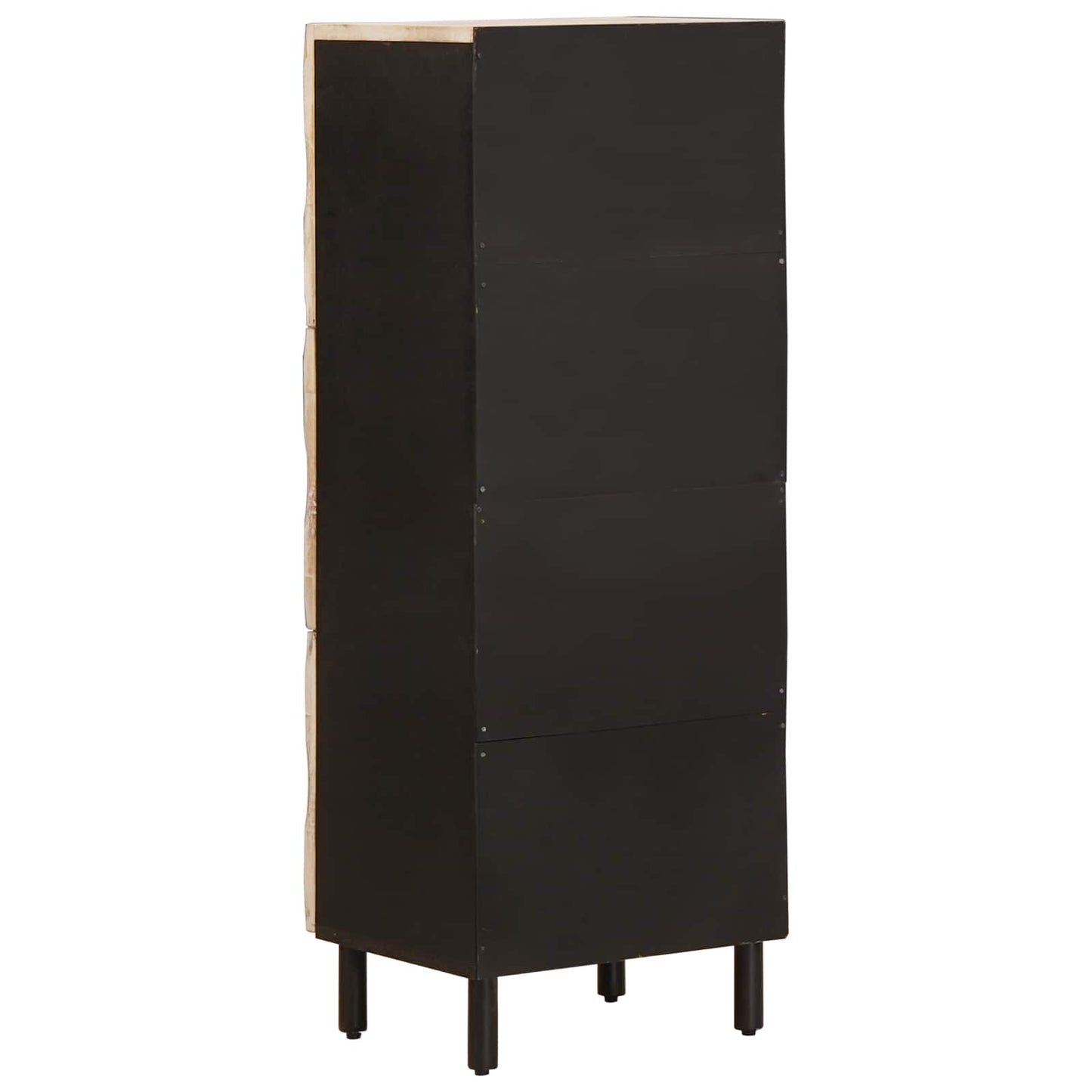 vidaXL Highboard White Wash Finish 40 x 33 x 110 cm Solid Mango Wood